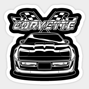 Corvette (White Print) Sticker